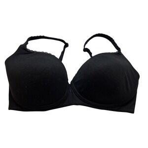 Victoria's Secret Black Bra 34DD Body by Victoria Lined Demi Demi Bust